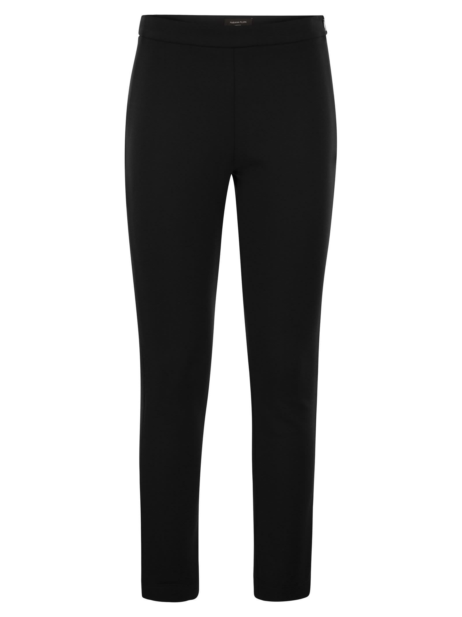 パンツ FABIANA FILIPPI 'Mikado' pants Black Pantalone Montefalco in cotone e seta mikado, nero da Donna