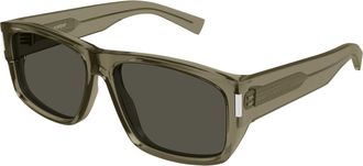 Saint Laurent Grey Rectangular Mens Sunglasses SL 689 004 59
