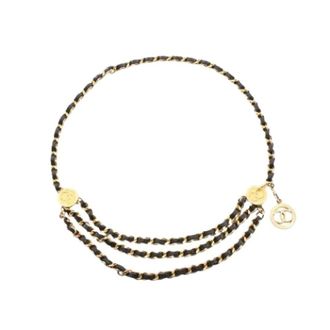 Chanel Pre-owned Chain Belt - female - Chanel Vintage - Vintage Belts - Black - ONE SIZE - Pre-owned