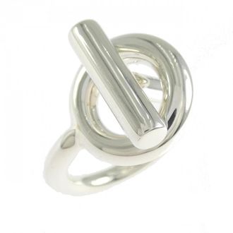 Herm&egrave;s Silver Silver 925 Band Ring (Pre-Owned)