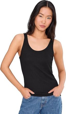 Michael Stars Breken Boyfriend Tank Top Womens Clothing Black (US 0-12), Lycra/Rayon/Spandex