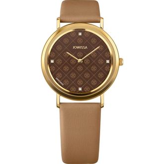 Jowissa Swiss Quartz Watch - Dames - Horloges - Bruin - ONE Size - Leer - Accessoires