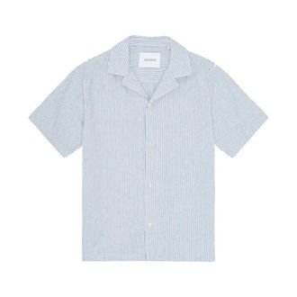 Les Deux Short Sleeve Shirts, male, Blue, Size: XL Lukas Short Sleeve Shirt