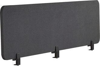 Beliani Panel Separador Gris Oscuro 180 X 40 Cm Poli&eacute;ster Pet Pantalla Ac&uacute;stica Oficina Wally