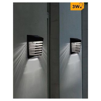 Trade Shop Trade Shop Traesio - Trade Shop - 3watt Led Recarical Applique Con Solare Pannel Ip65 Luce 3000k 6500k Yh0614