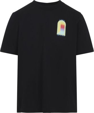 Casablanca Black Crewneck Graphic T-Shirt