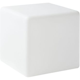 Beliani Lampada da terra a LED per esterni in materiale sintetico bianco impermeabile con telecomando bianco Lagarto