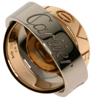 Cartier Pink Gold White Gold Pink Gold (18K) White Gold (18K) Band Ring (Pre-Owned)