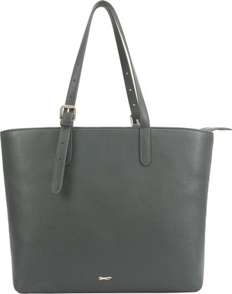 Paul Costelloe Womens Cambridge Leather Shoulder Bag - Green - One Size