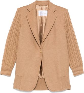 Max Mara Arabia Jacket - Dames - Blazers - Bruin - S - Wol - Jassen