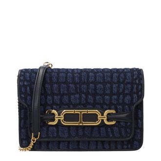 Tom Ford Damess Stoffen blauw/denim clutch