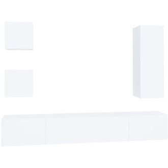 vidaXL Vidaxl - 5 Piece tv Cabinet Set White Engineered Wood