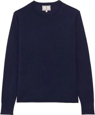 Ines De La Fressange Angelica trui van merinowol - Dames - Ronde hals truien - Blauw - S - Wol - Truien & Vesten