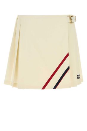 Miu Miu Cr&egrave;me Canvas Mini Rok