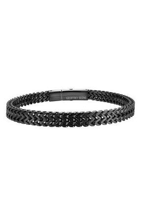 Geoffrey Beene Mens Franco Chain Bracelet in Black at Nordstrom Rack