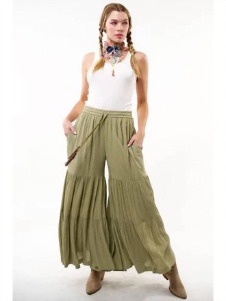 Aratta Dream Wide Leg Pants In Olive