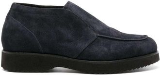 Doucal's Blue Slip-On Suede Boots