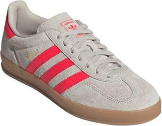 adidas Gazelle Indoor Sneaker in Alumina/Lucid Red/White at Nordstrom, Size 7.5 Womens