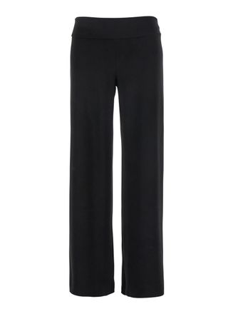 Norma Kamali Black Pants With Elastic Waist In Tech Fabric Woman