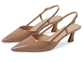 Stuart Weitzman Vinnie 50 Slingback High Womens Heels Fawn : 7.5 M, Leather