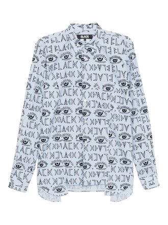 Comme Des Garçons cut collar shirt - unisex - Cotton - M - Blue