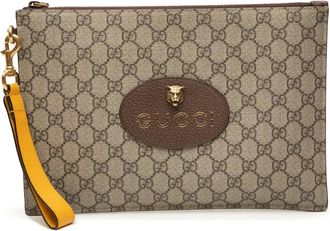 Gucci 2016-2025 GG Supreme Neo Vintage clutch bag - Brown