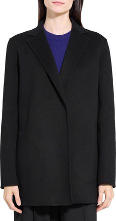 Theory Clairene Wool & Cashmere Jacket in Black - 001 at Nordstrom, Size Petite