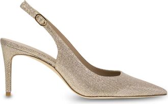Stuart Weitzman Pumps con cinturino posteriore 75mm - Oro