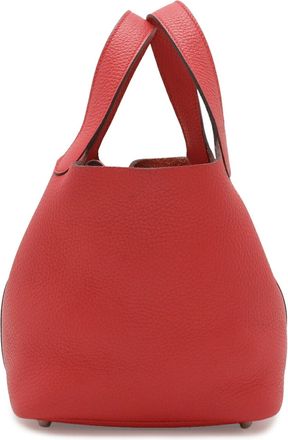 Herm&egrave;s Pink Taurillon Clemence Leather Handbag Tote Bag (Pre-Owned)