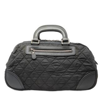 Chanel Pre-owned Womens Paris New York Quilted Nylon Duffle Handbag - Dark Grey Textile - One Size