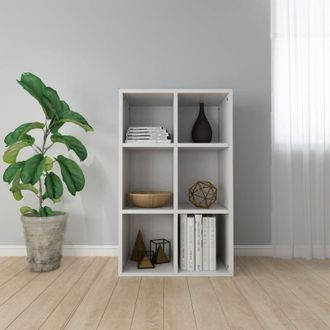 vidaXL Libreria/Credenza Bianco Lucido 66x30x98 cm Legno Multistrato - Vidaxl