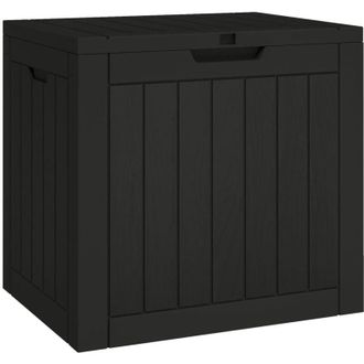 vidaXL Caja De Almacenaje De Jard&iacute;n Polipropileno Negra 55,5x43x53 Cm Vidaxl