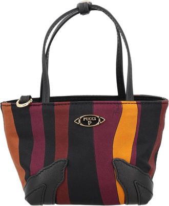 Pucci Mini Palio Striped Silk Tote Bag