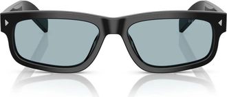 Prada Sunglasses, unisex, Black, Size: 57 MM Rectangular Acetate Sunglasses