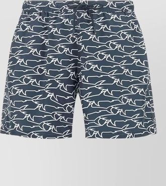 Paul & Shark swimwear portofino sharks waves print