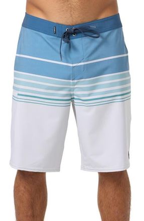 O'Neill Hyperfreak Heat Stripe Swim Trunks in Fog at Nordstrom, Size 30
