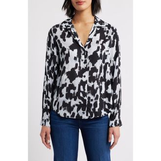 Cloth & Stone Classic Button-Up Shirt in Winter Grey Lights at Nordstrom, Size X-Large