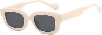Generic Mens Square Outdoor Sunglasses Outdoor Womens Party Decoration Sun Glasses(Beige)