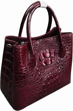 Generic tote handbag for women Authentic Alligator Skin Female Purse Lady Three-way Green Handbag Genuine Crocodile Leather Womens Single Shoulder Bag