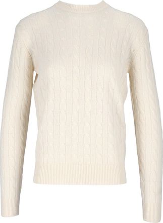 MC2 Saint Barth Off-White Sorbonne Braid Wool Cable Knit Sweater