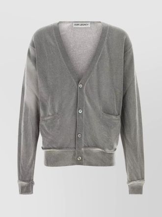 Our Legacy v-neck wool cardigan featuring front pockets