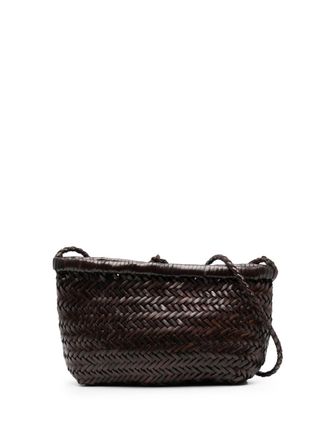 Dragon Diffusion Minsu woven-design cross body bag - Brown