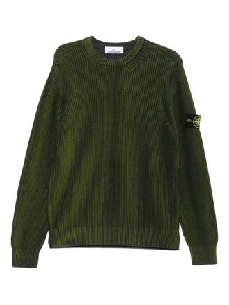 Stone Island ribbed crew-neck sweater - Green