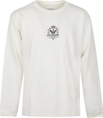 Rhude Grand Cru Crest Long Sleeve Cotton T-Shirt