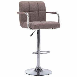 vidaXL Vidaxl - Taburete De Barra De Cocina De Tela Color Gris Topo