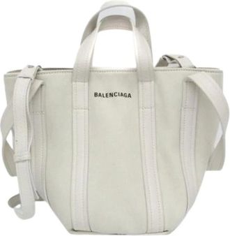 Balenciaga Pre-owned Tote Bags, female, White, Size: ONE SIZE Pre-owned Everyday XS North South