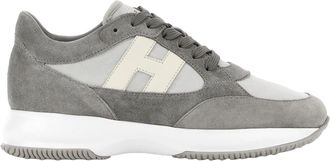 Hogan Interactive Lace-Up Sneakers in Calfskin