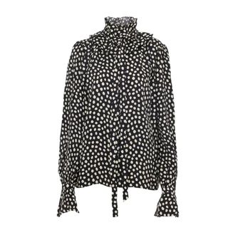 Chlo&eacute; Overhemden, Dames, Zwart, S, Klassiek Shirt met Col