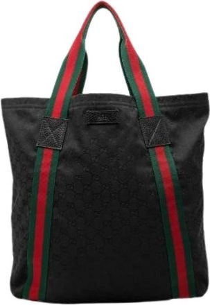 Gucci Pre-owned GG Canvas Tote Bag - Dames - Vintage Shopper - Zwart - ONE Size - Vintage