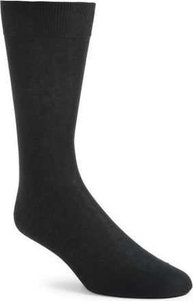 Canali Solid Cotton Dress Socks in Black at Nordstrom Rack, Size Medium